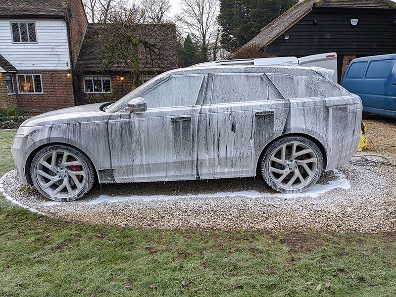 snow foam, car wash, dorking, surrey, rh5